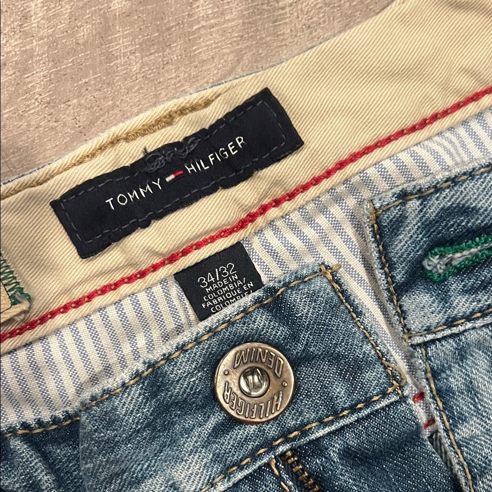 Tommy Hilfiger Blue Straight Leg Jeans - Picture 2 of 3